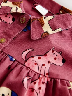 Next Marron chocolat Character - Robe en coton à manches longues (3mois8ans) Hot