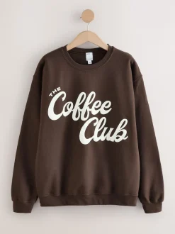 Next Marron chocolat Coffee Club - sweat Best