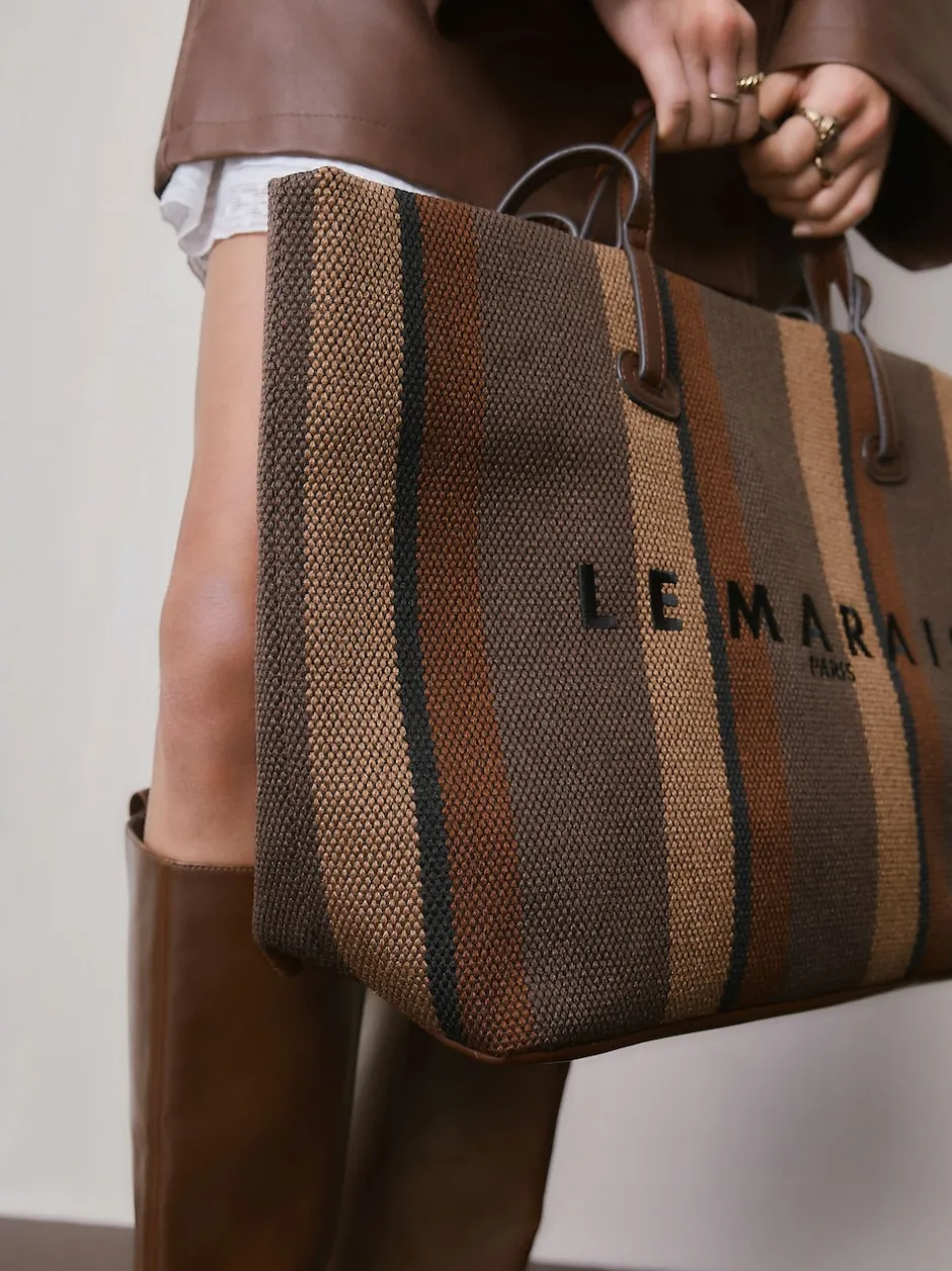 Next Marron chocolat rayé - Sac à bandoulière Hot