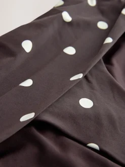 Next Marron chocolat/crème à pois - Bas de bikini Clearance