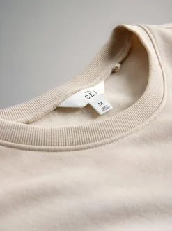 The Set Marron chocolat/marron taupe/Crème - 3 Lot Sweat-shirt décontracté à col rond Online