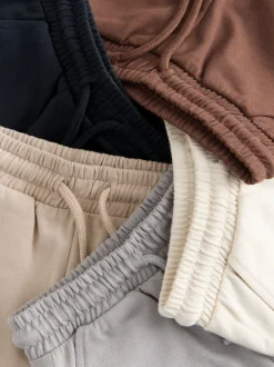 Next Marron chocolat/noir/pierre/gris - Short en jersey 3 Pack (3mois-7ans) Hot