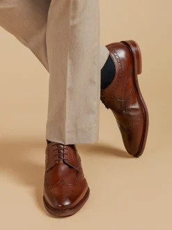 Jones Bootmaker Marron clair - Longwood Suede Derby Brogue Outlet