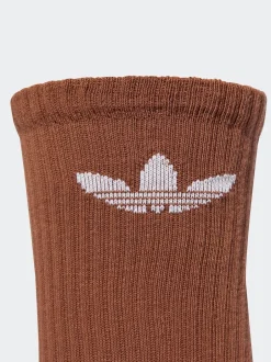 adidas - Lot de chaussettes originals Trefoil Col Rond Chaussettes 6 Marron clair Sale