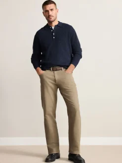 Next Marron fauve - Ajustement droit - Signature Ceinture Jeans