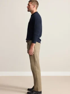 Next Marron fauve - Ajustement droit - Signature Ceinture Jeans