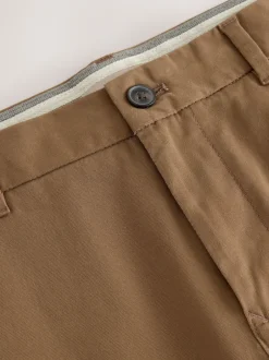 Next - Ajustement droit - Pantalon chino stretch Marron fauve New