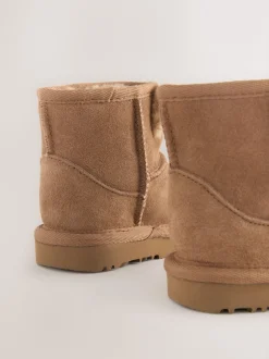 Next - Bottes à enfiler en daim Marron fauve Clearance