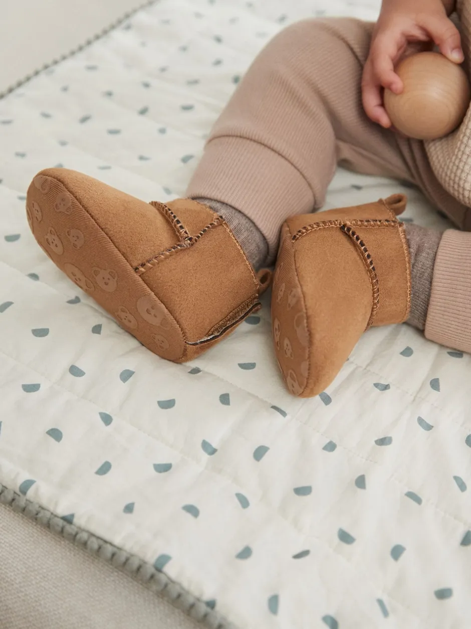 Next Marron fauve - Bottes bébé doublées chaudes (0-2 mois) Clearance
