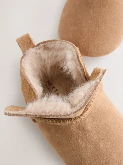 Next Marron fauve - Bottes Pull-On Bébé en daim (0-24mths) Outlet