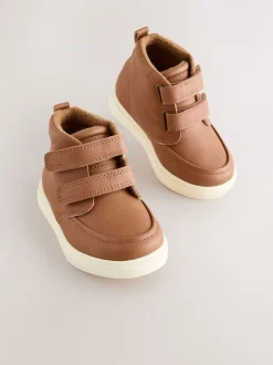 Next Marron fauve - Bottines avec fermeture scratch et doublure chaude Sale