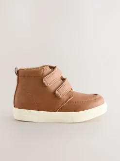 Next Marron fauve - Bottines avec fermeture scratch et doublure chaude Sale