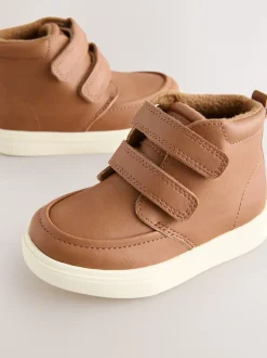 Next Marron fauve - Bottines avec fermeture scratch et doublure chaude Sale