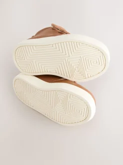 Next Marron fauve - Bottines avec fermeture scratch et doublure chaude Sale