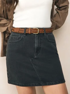 Next Marron fauve - Ceinture en cuir tressé à la main Sale