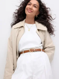 Next Marron fauve - Ceinture mi-longue N. Premium Made In Italy Best