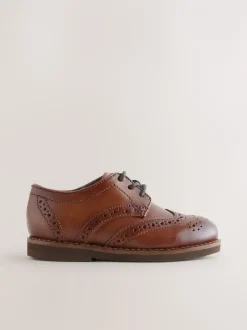 Next Marron fauve - Chaussures élégantes en cuir style Brogue Best