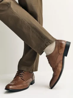 Next Marron fauve - Coupe classique - Chaussures richelieu Discount