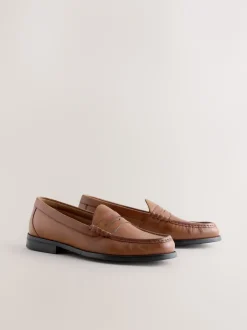 Next Marron fauve - Coupe classique - Pain Penny en cuir