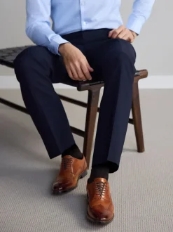 Next Marron fauve - Coupe classique - Chaussures Signature Brogue Wingcap en cuir italien Best