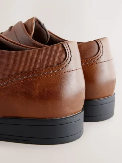 Next Marron fauve - Coupe classique - Chaussures Derby à lacets Sale