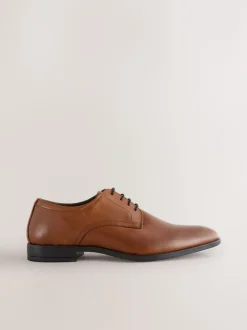 Next Marron fauve - Coupe classique - Derbys en cuir classiques Online