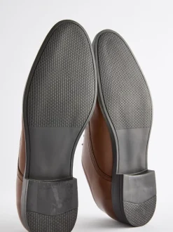 Next Marron fauve - Coupe large - Derbys en cuir classiques Hot