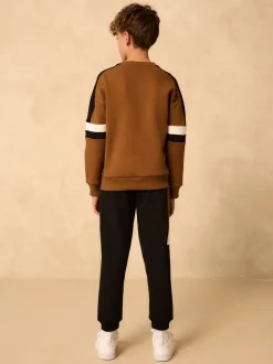 Next Marron fauve - Ensemble ras du cou color block (3-16ans) Online