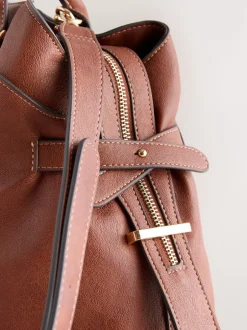 Next Marron fauve - Grand sac cabas avec breloques Best