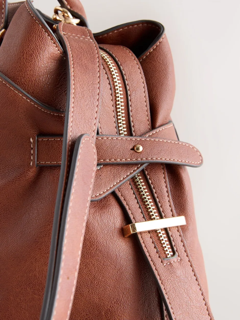 Next Marron fauve - Grand sac cabas avec breloques Best