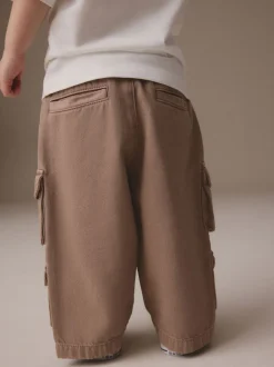 Next Marron fauve - Jean pantalon cargo 100% coton (3mois-7ans) Online