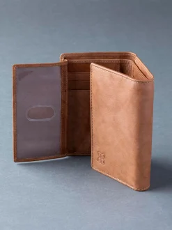 Lakeland Leather Marron fauve - Lakeland portefeuille Bowston en cuir à trois plis Discount