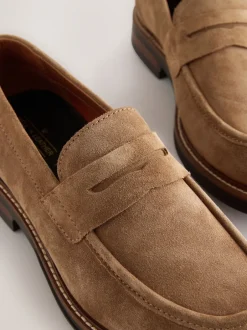 Next Marron fauve - Mocassins en daim Hot