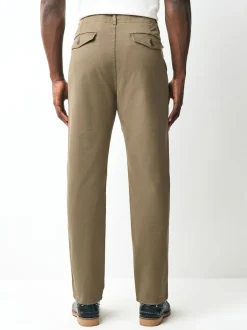 Next Marron fauve - Pantalon chino texturé Best