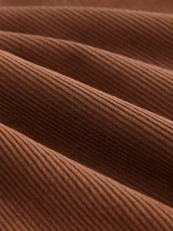 Next Marron fauve - Pantalon large en velours côtelé Clearance