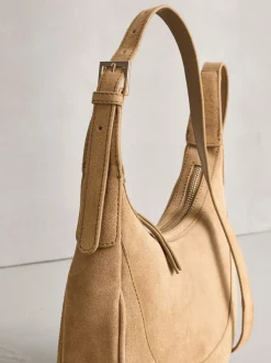 Next Marron fauve - Sac à bandoulière en cuir à encolure dégagée Discount