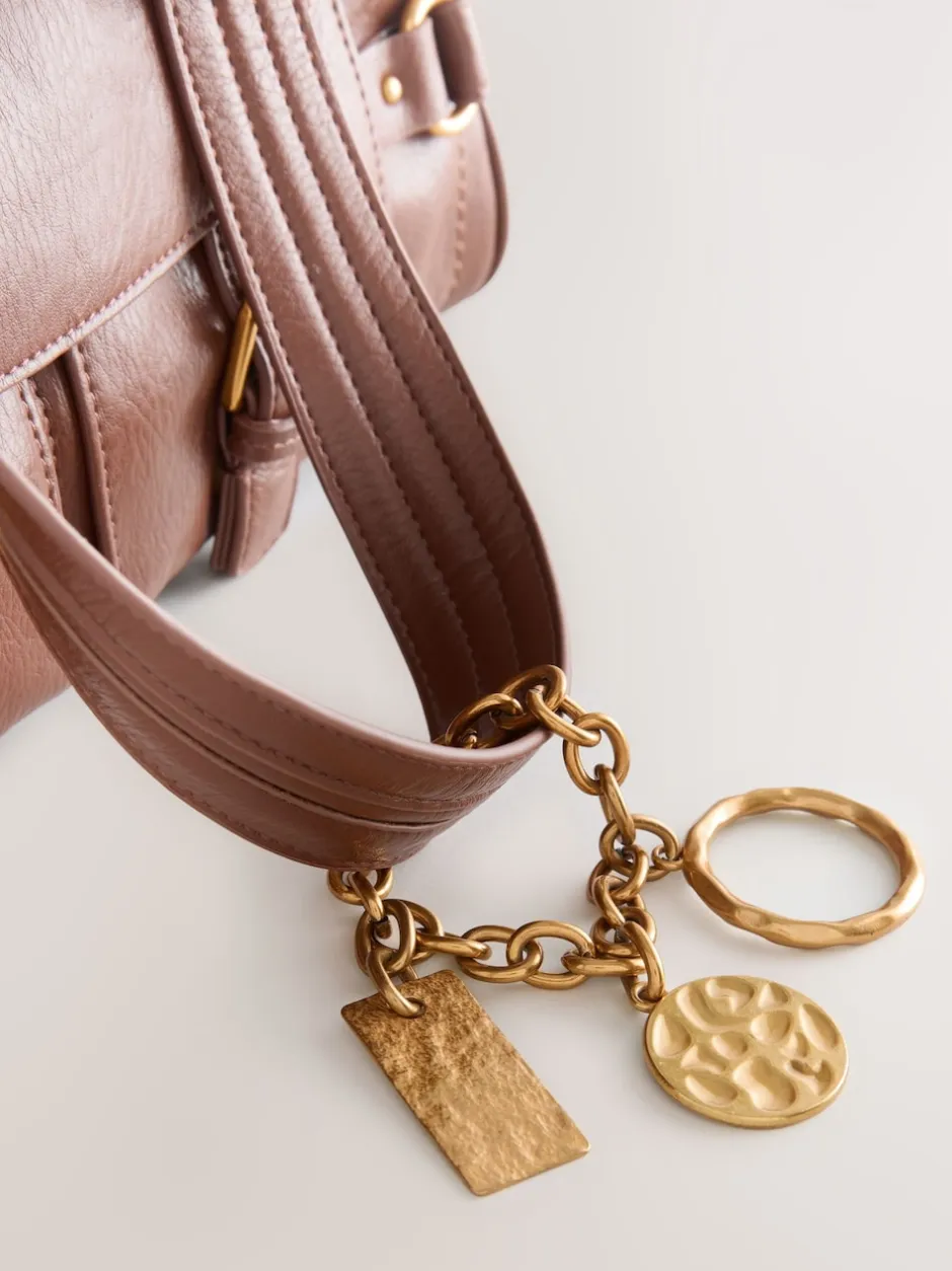 Next Marron fauve - Sac à main à boucle Charm Hot