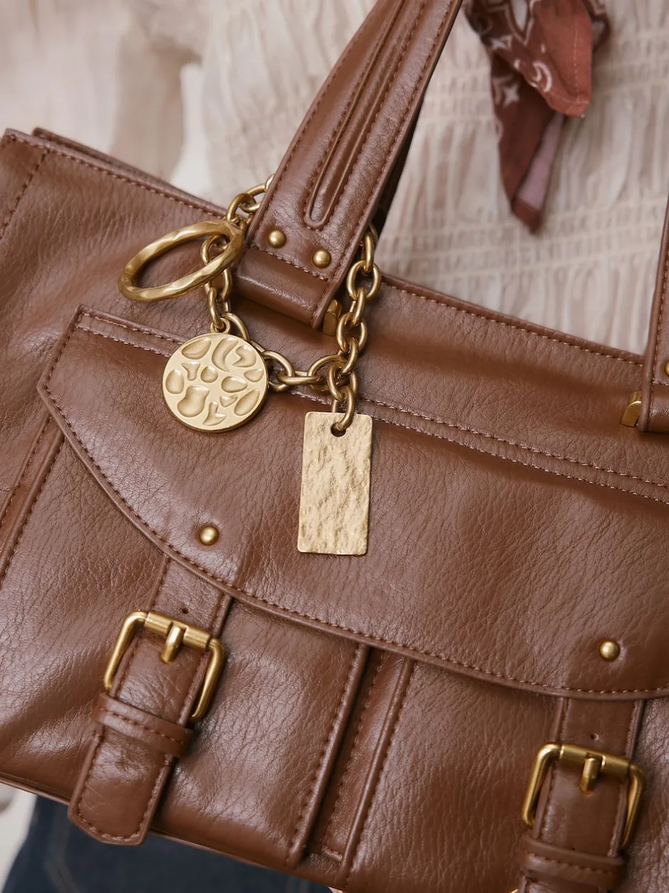 Next Marron fauve - Sac à main à boucle Charm Hot