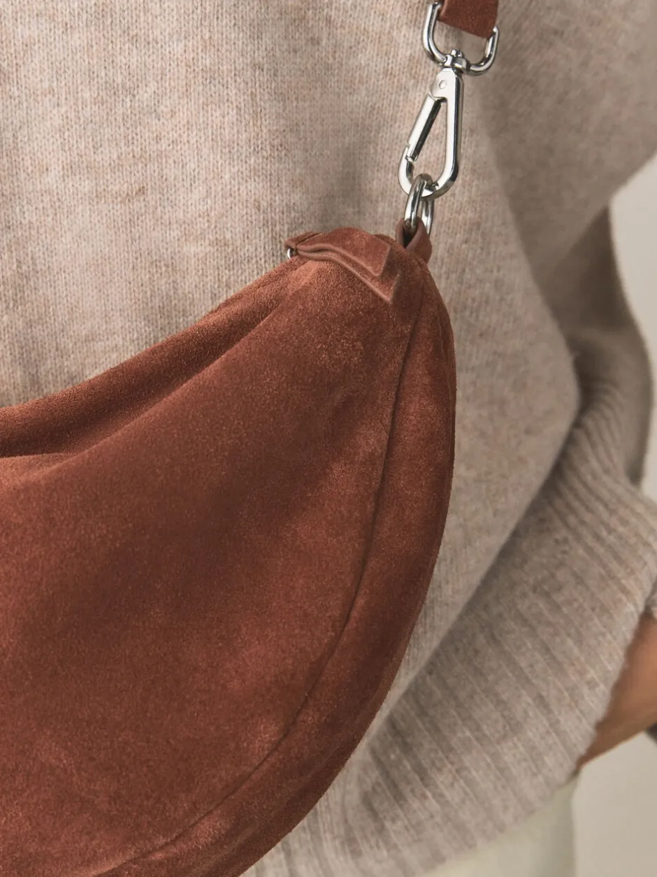 Next - Sac cross-body en cuir Sling Marron fauve Outlet