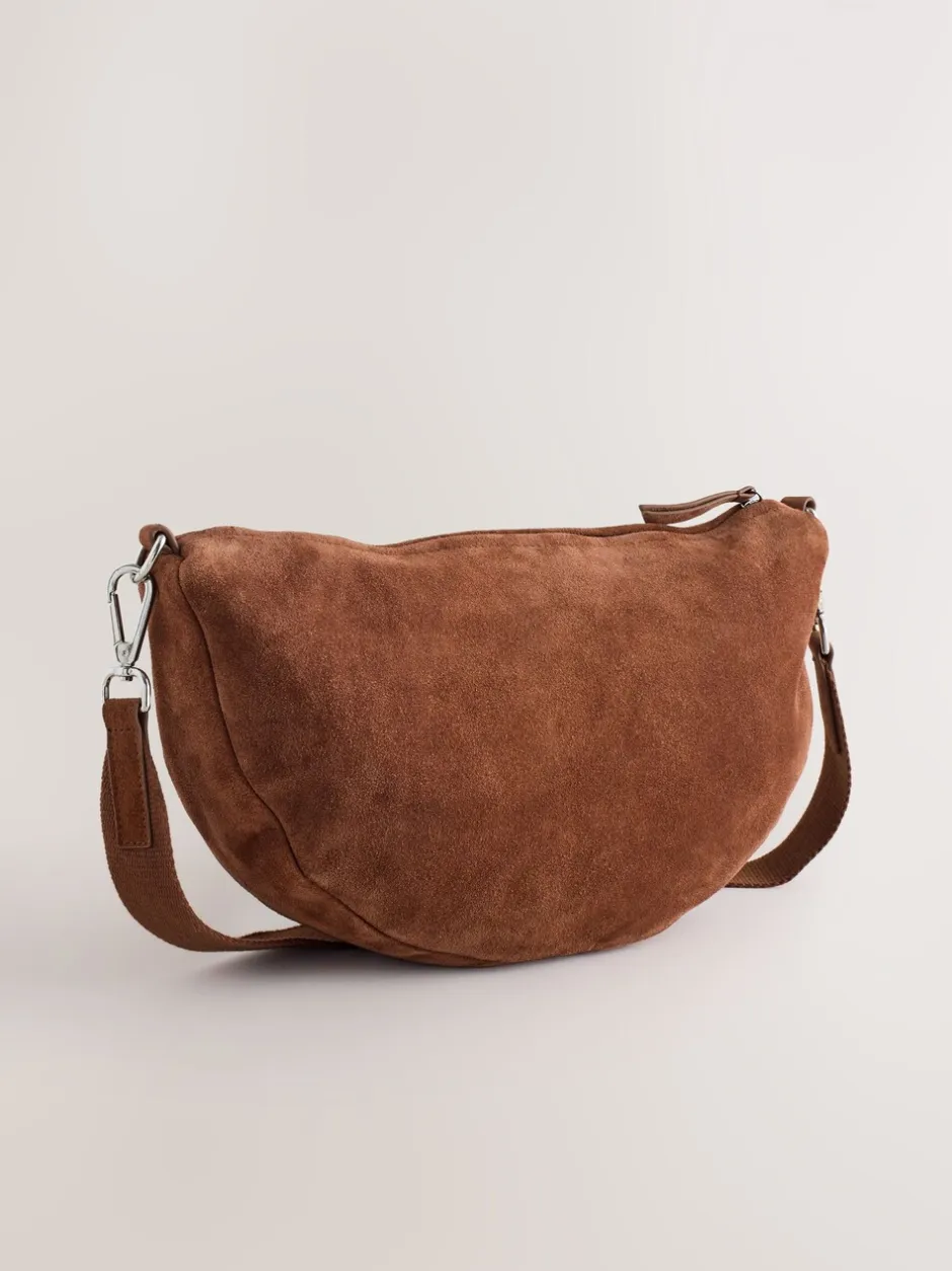Next - Sac cross-body en cuir Sling Marron fauve Outlet