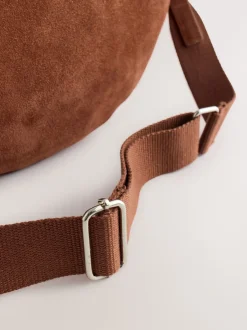 Next - Sac cross-body en cuir Sling Marron fauve Outlet