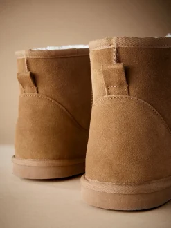 Next Marron fauve - Signature Bottes en daim avec doublure en fausse fourrure Best