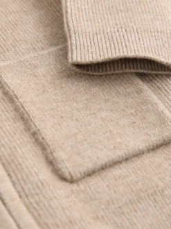 Next Marron fauve - Veste-chemise zippée en maille sur le devant (0mois à2ans) Sale