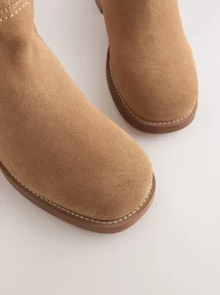 Next Marron fauve en daim - Bottes à enfiler Forever Comfort® hauteur genou Online