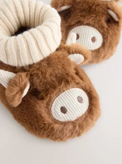 Next Marron Hamish - Bottes chaussons The Highland Cow Best