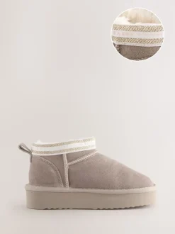 Baker by Ted Baker Marron mink - Bottes douillettes en daim déperlant pour fille Hot