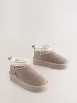Baker by Ted Baker Marron mink - Bottes douillettes en daim déperlant pour fille Hot