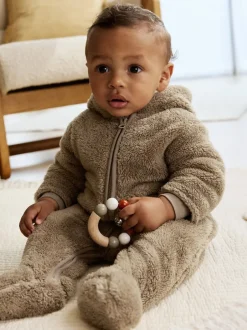 Next Marron mink - Combinaison bébé en polaire Sale