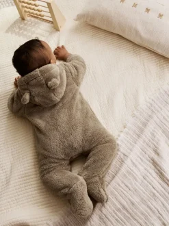 Next Marron mink - Combinaison bébé en polaire Sale