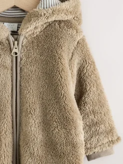 Next Marron mink - Combinaison bébé en polaire Sale